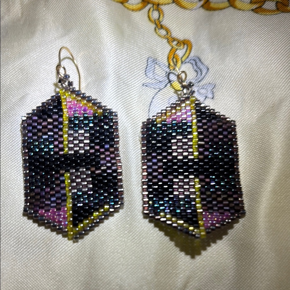 Geometric Beaded Earrings